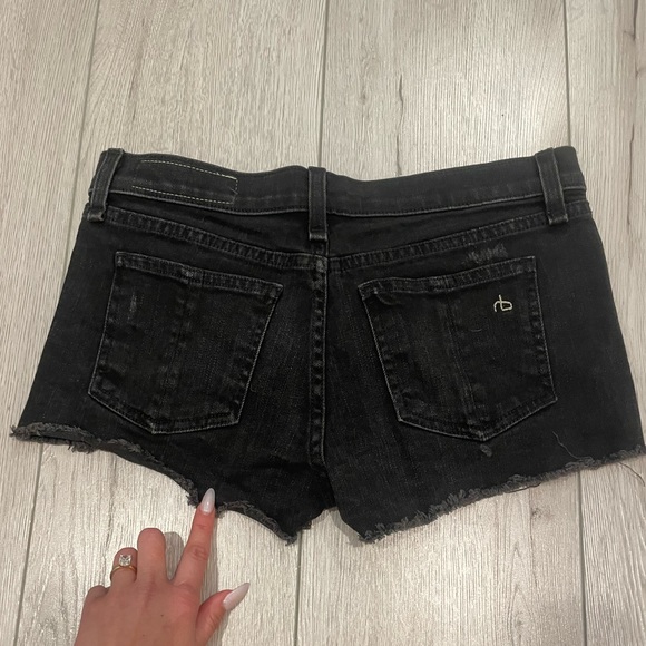 Rag & Bone Black Jean Shorts - Picture 2 of 6